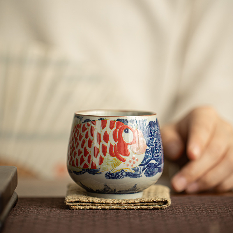Handmade Ceramic Mug - 1 Pc Chinese Tradition Ceramic Tea