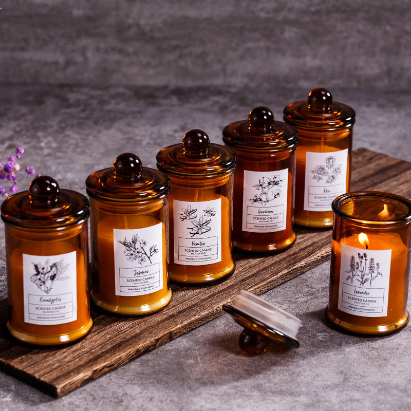 Scented Candle Luxury - Vintage Glass Jar Scented Candle Essential