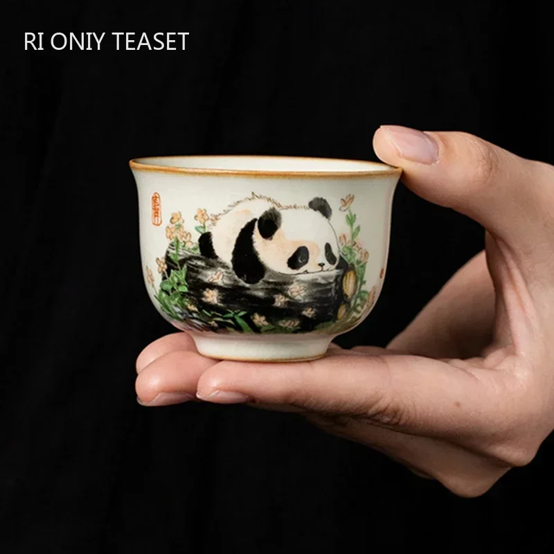 Handmade Ceramic Mug - 1 Pc Chinese Tradition Ru Kiln