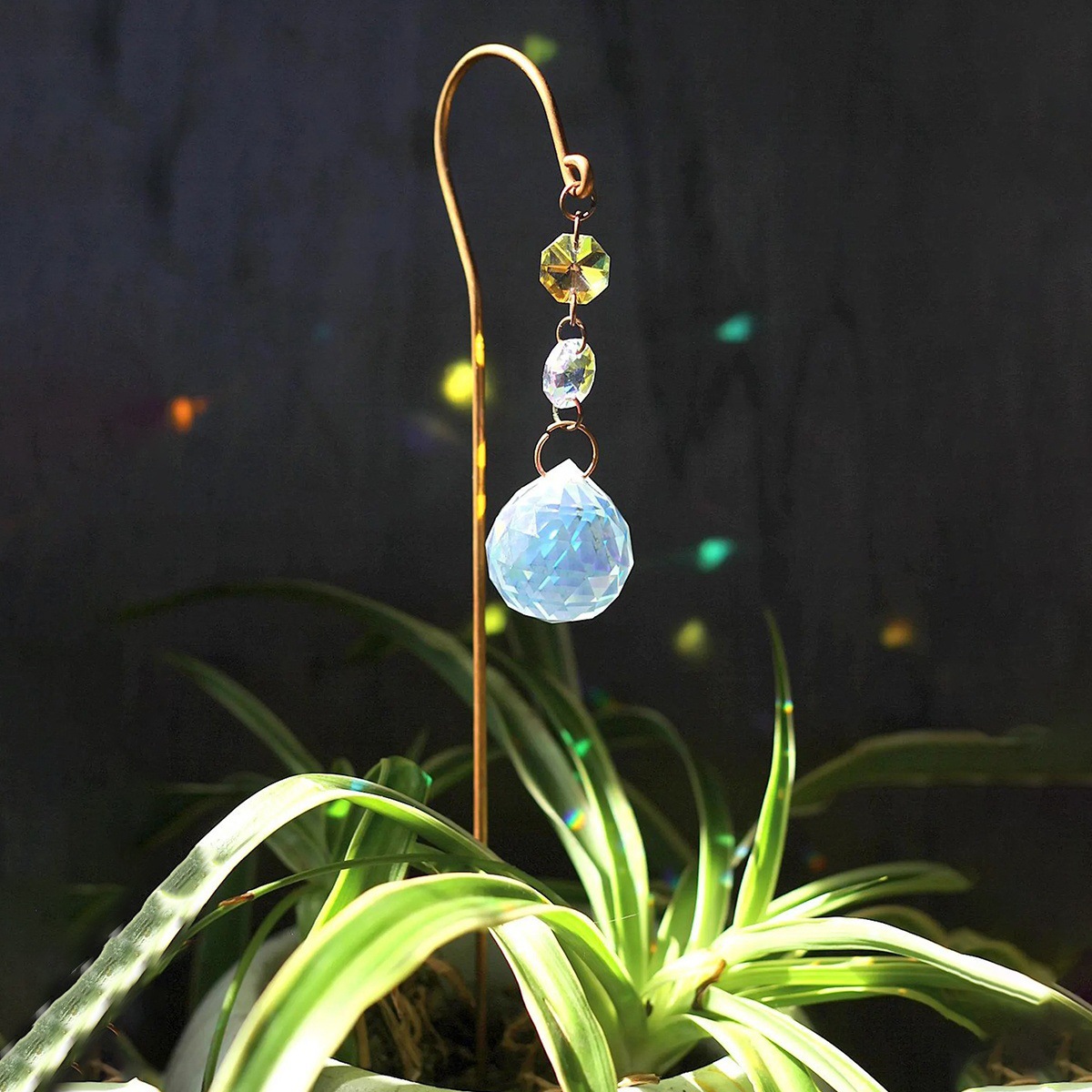 Crystal Ball Decor - Sun Catcher Crystal Ball Flower POTS