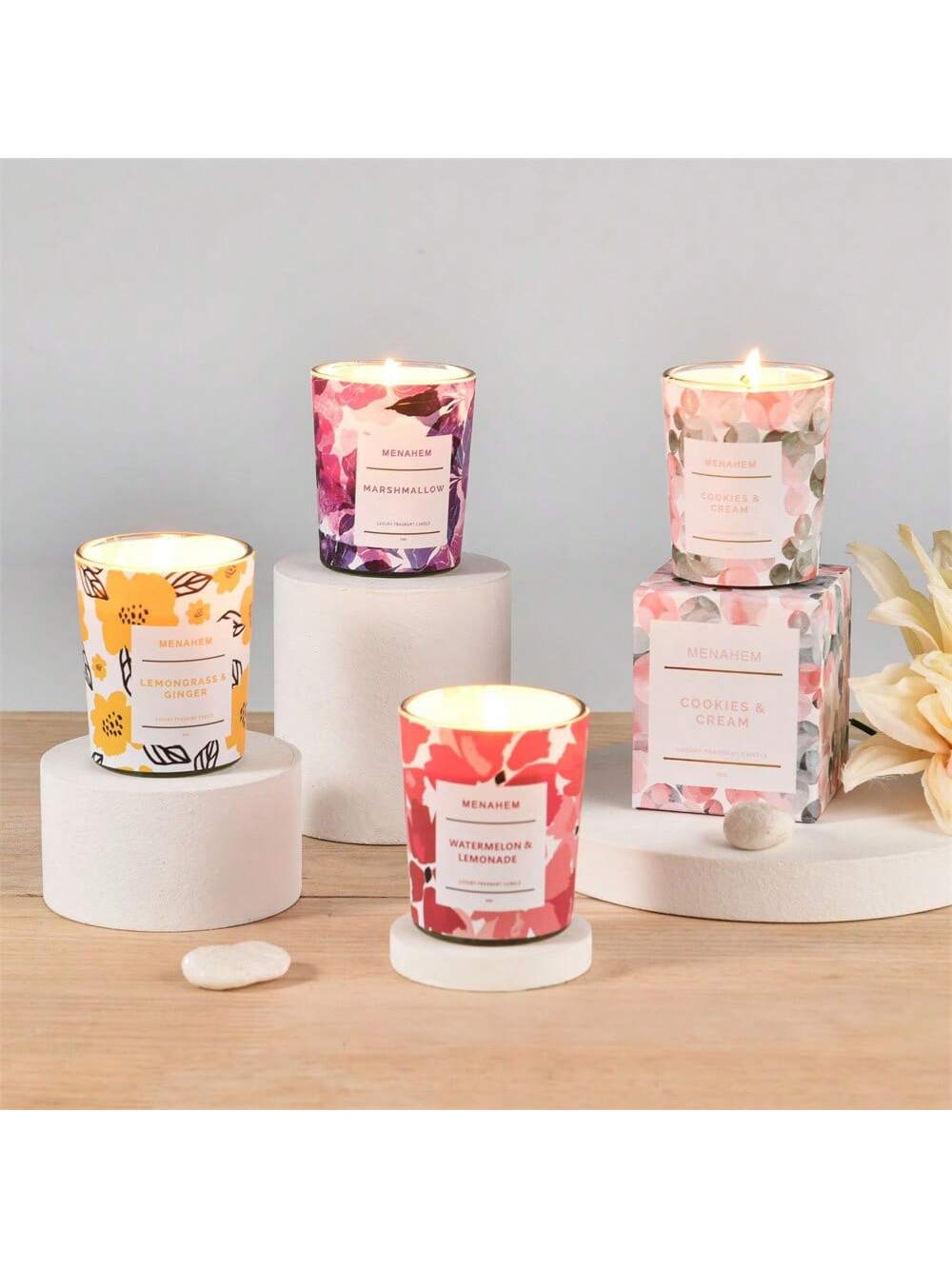 Scented Candle Luxury - Aromatherapy Candles, Soy Wax Bedroom, Premium