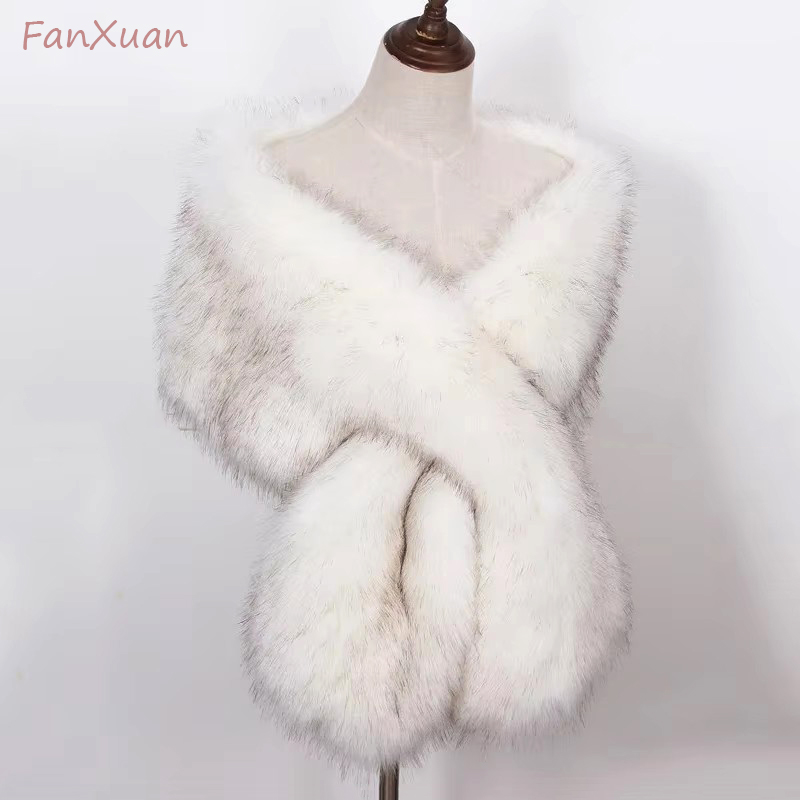 Luxury Lifestyle - Faux Fox Fur Women Wraps Long