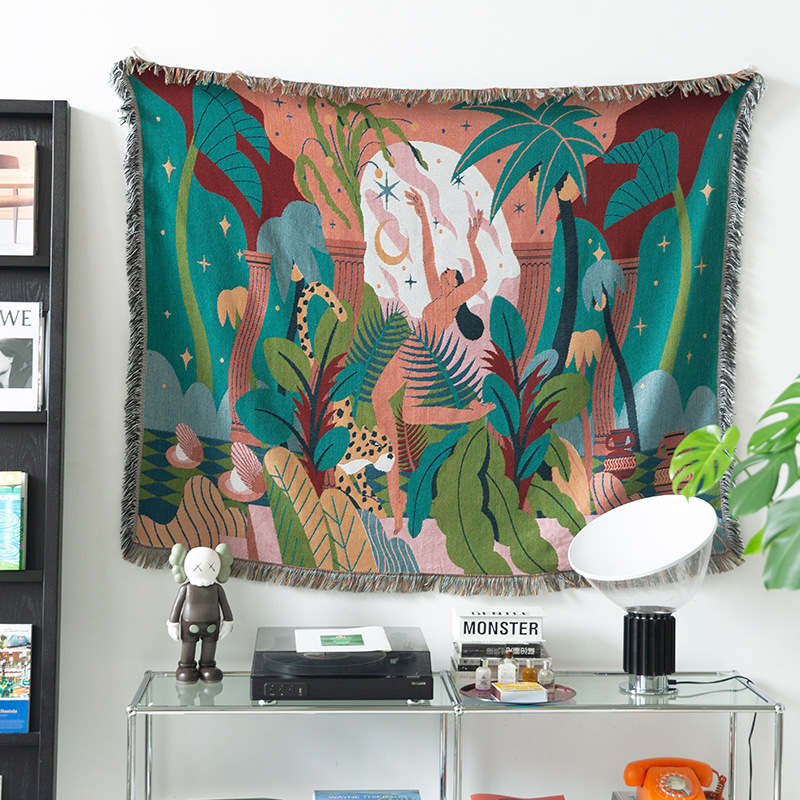 Bohemian Jungle Goddess Jacqua - Cashmere Throw Blanket recension och pris
