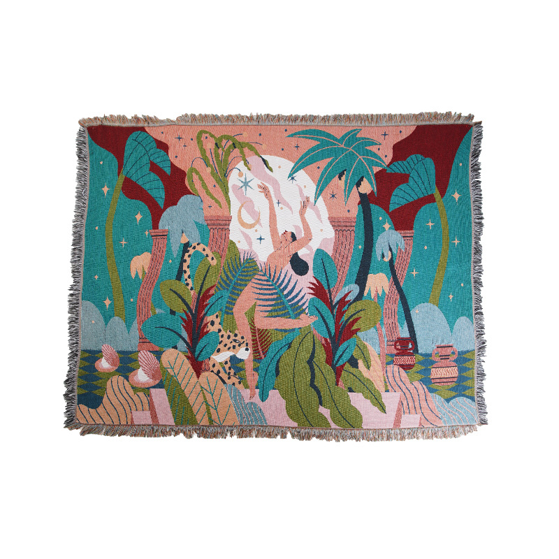 Bohemian Jungle Goddess Jacqua - Cashmere Throw Blanket recension och pris