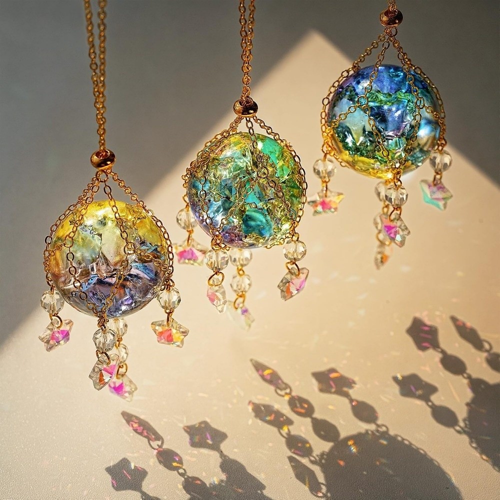 Transparent Crystal Glass Sun  - Crystal Ball Decor recension och pris