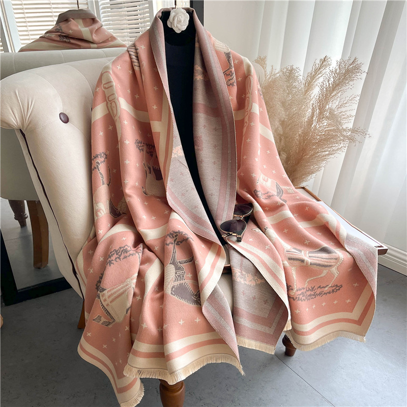 Luxury Horse Print Thick Cashm - Cashmere Throw Blanket recension och pris