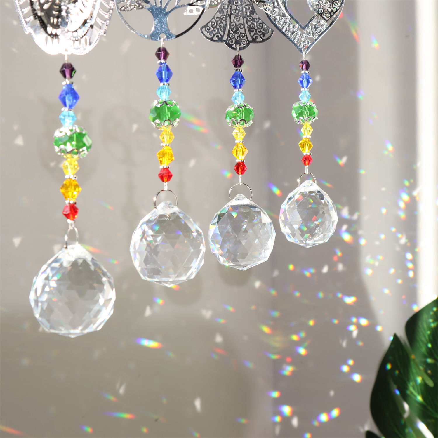 Crystal Sun Catcher Metal Piec - Crystal Ball Decor recension och pris