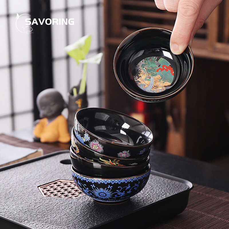 70ml Peony Dragon Phoenix Cera - Handmade Ceramic Mug recension och pris