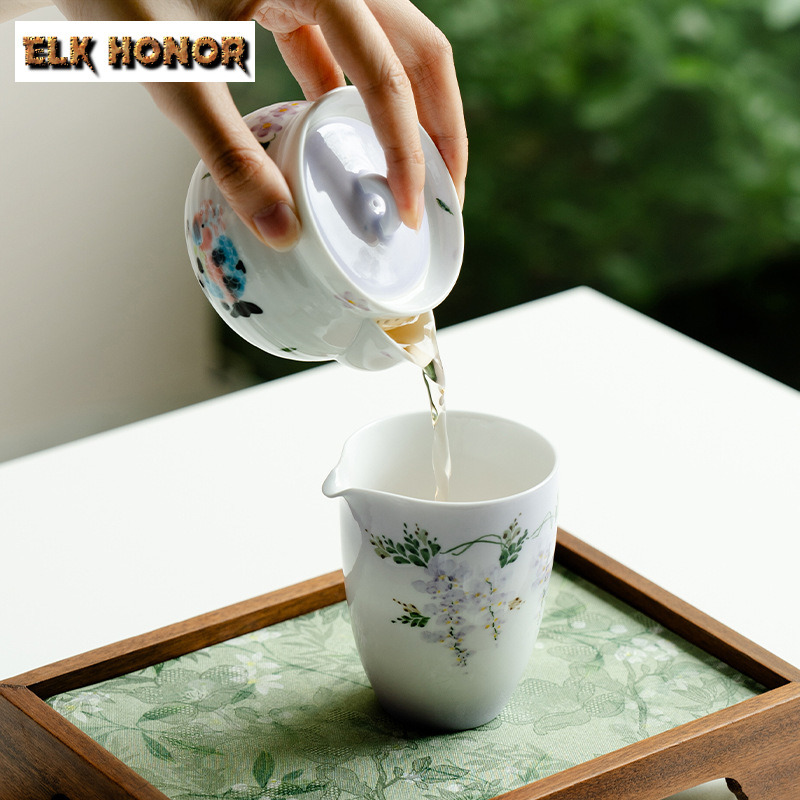 210ml Hand-painted Wisteria Fl - Handmade Ceramic Mug recension och pris