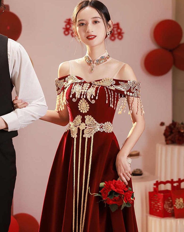 Chinese Style Toast Dress Brid - Luxury Lifestyle Dress recension och pris