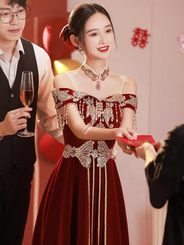Chinese Style Toast Dress Brid - Luxury Lifestyle Dress recension och pris
