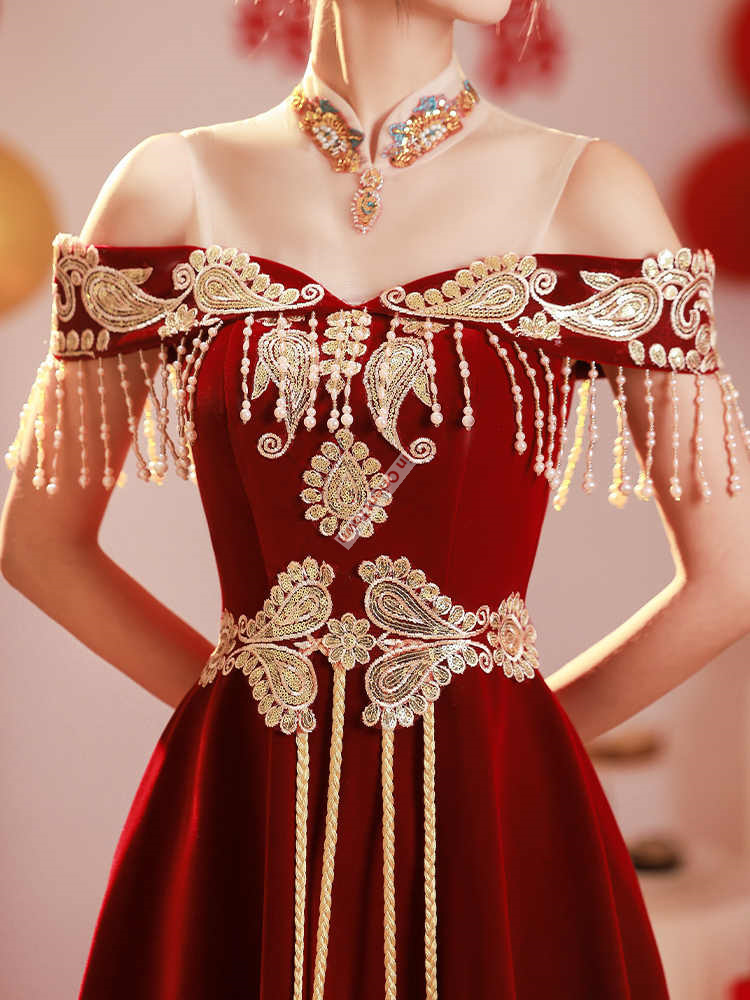 Chinese Style Toast Dress Brid - Luxury Lifestyle Dress recension och pris