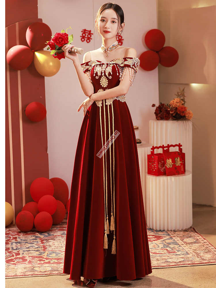 Chinese Style Toast Dress Brid - Luxury Lifestyle Dress recension och pris