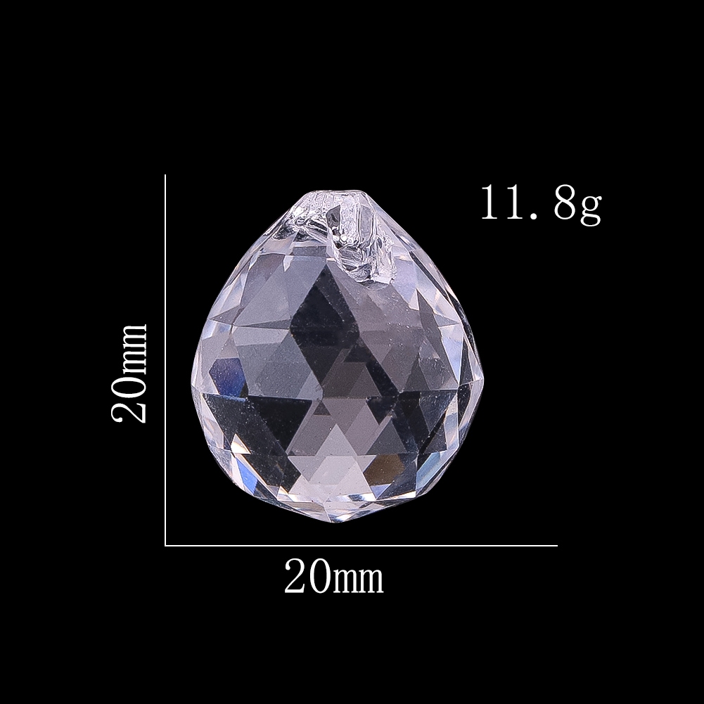 6pcs 20mm K9 Crystal Glass Bal - Crystal Ball Decor recension och pris