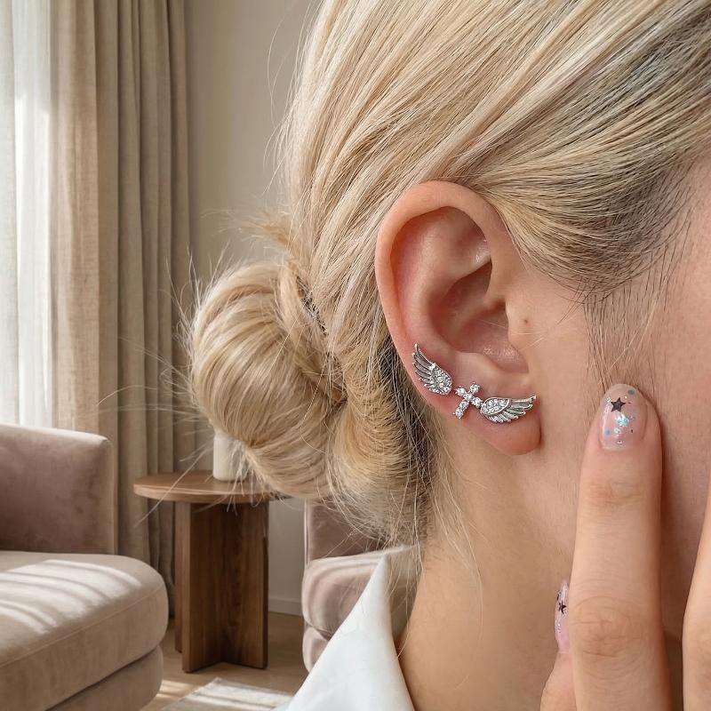 Angel Wings Cross Earrings Lux - Luxury Lifestyle For Women recension och pris