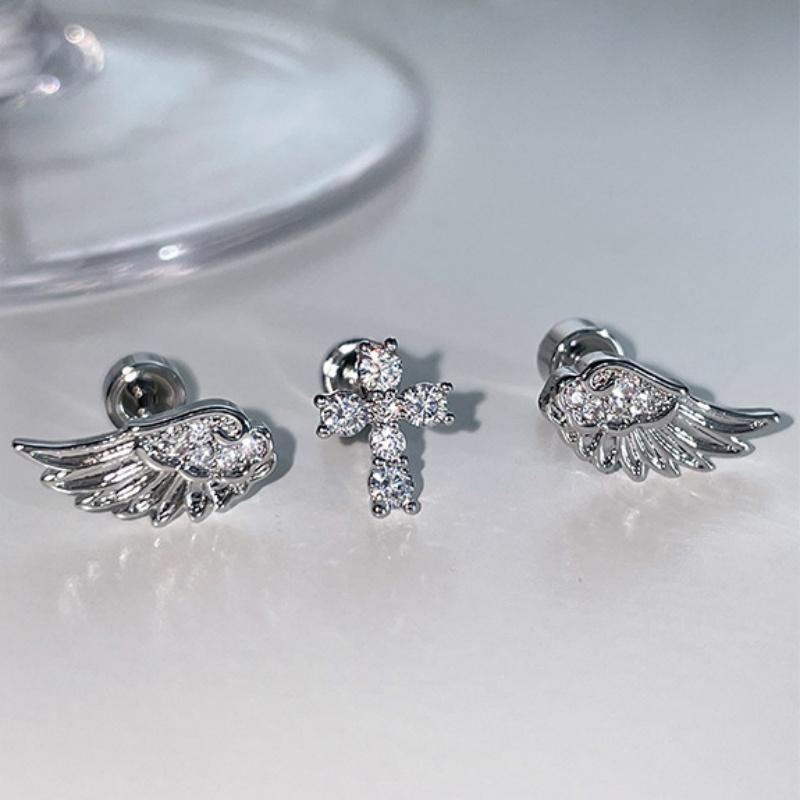 Angel Wings Cross Earrings Lux - Luxury Lifestyle For Women recension och pris