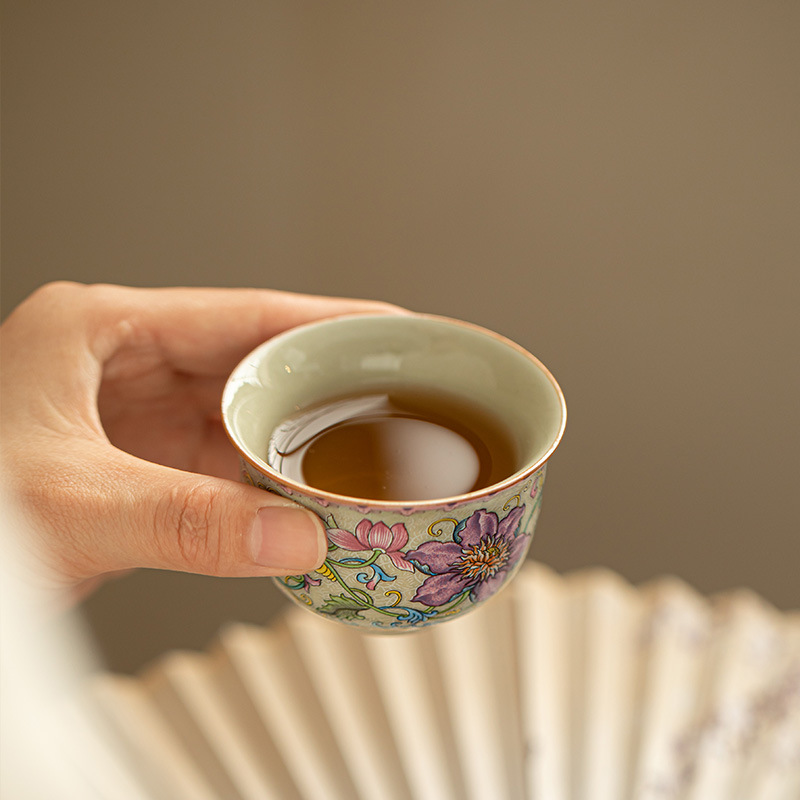 70ml Chinese Enamel Colored Pa - Handmade Ceramic Mug recension och pris