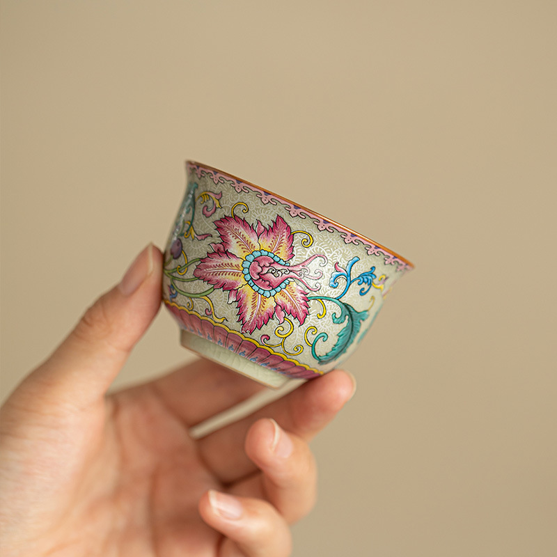 70ml Chinese Enamel Colored Pa - Handmade Ceramic Mug recension och pris