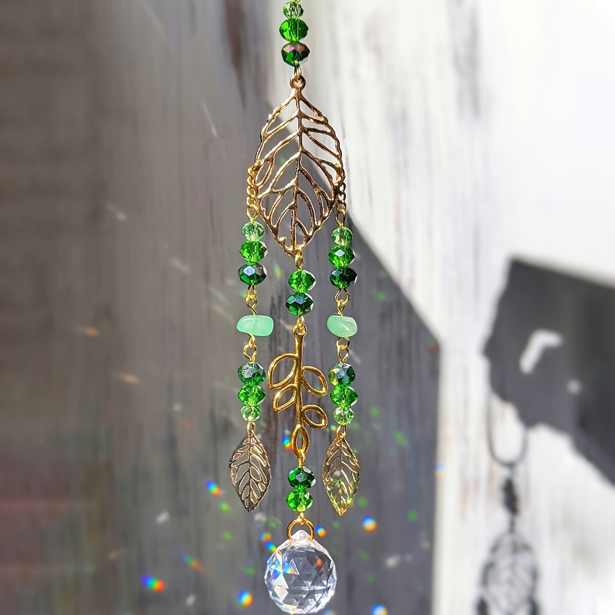 Green Crystal Suncatcher Hangi - Crystal Ball Decor recension och pris