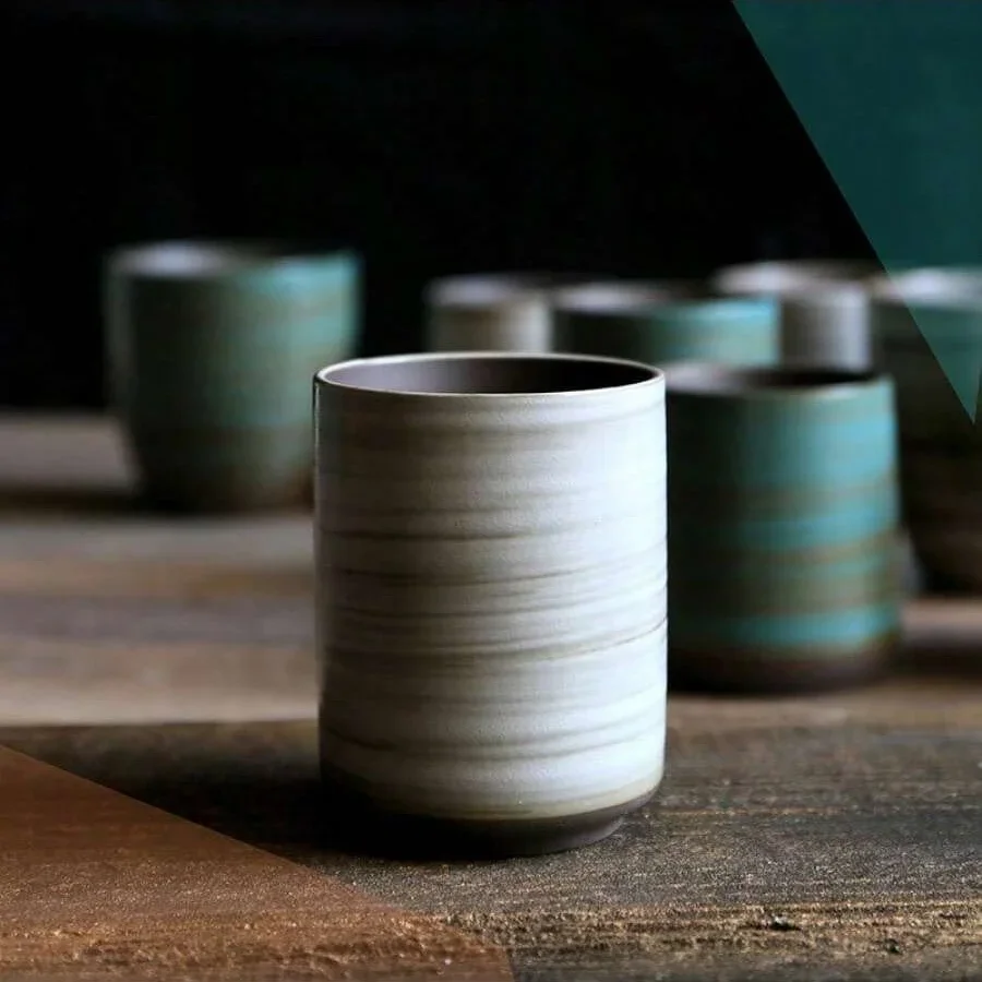 Hand-Painted Crackle Glaze Sto - Handmade Ceramic Mug recension och pris
