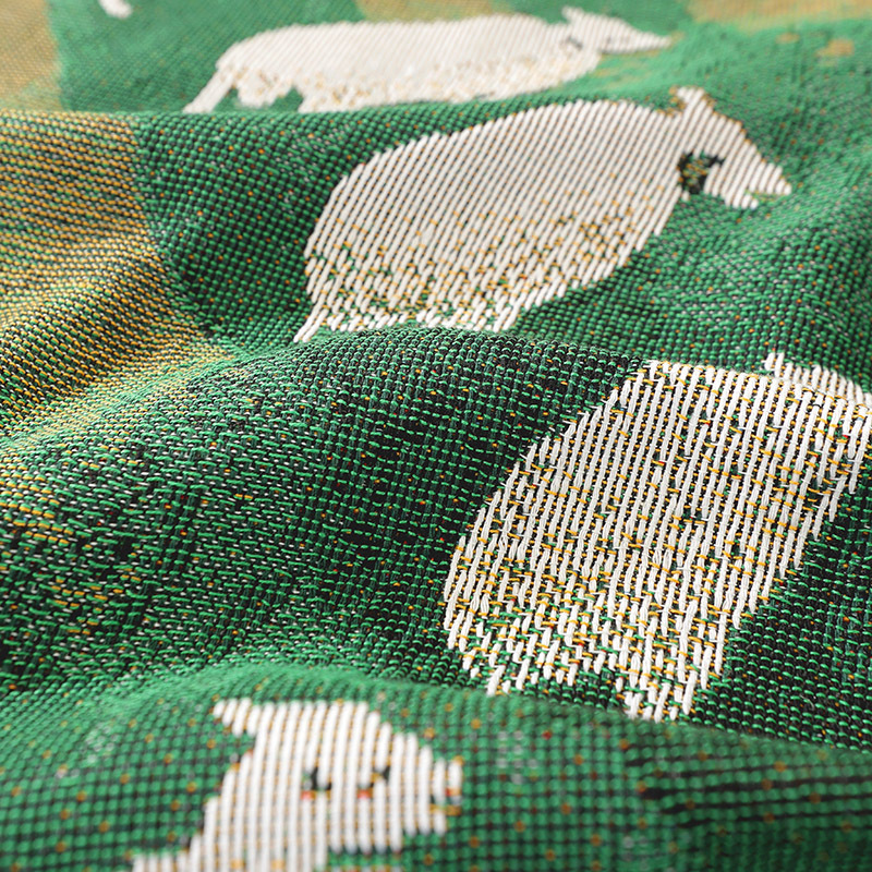 Textile City Sheep Herd Green  - Cashmere Throw Blanket recension och pris