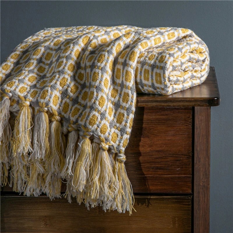 Nordic Knitted Blanket Travel  - Cashmere Throw Blanket recension och pris