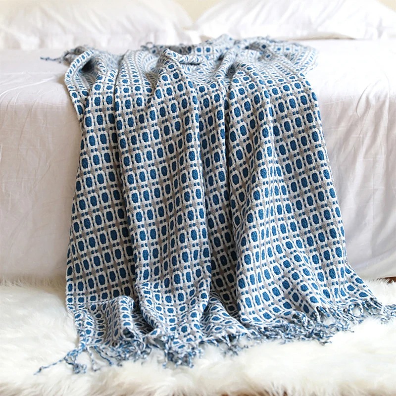 Nordic Knitted Blanket Travel  - Cashmere Throw Blanket recension och pris