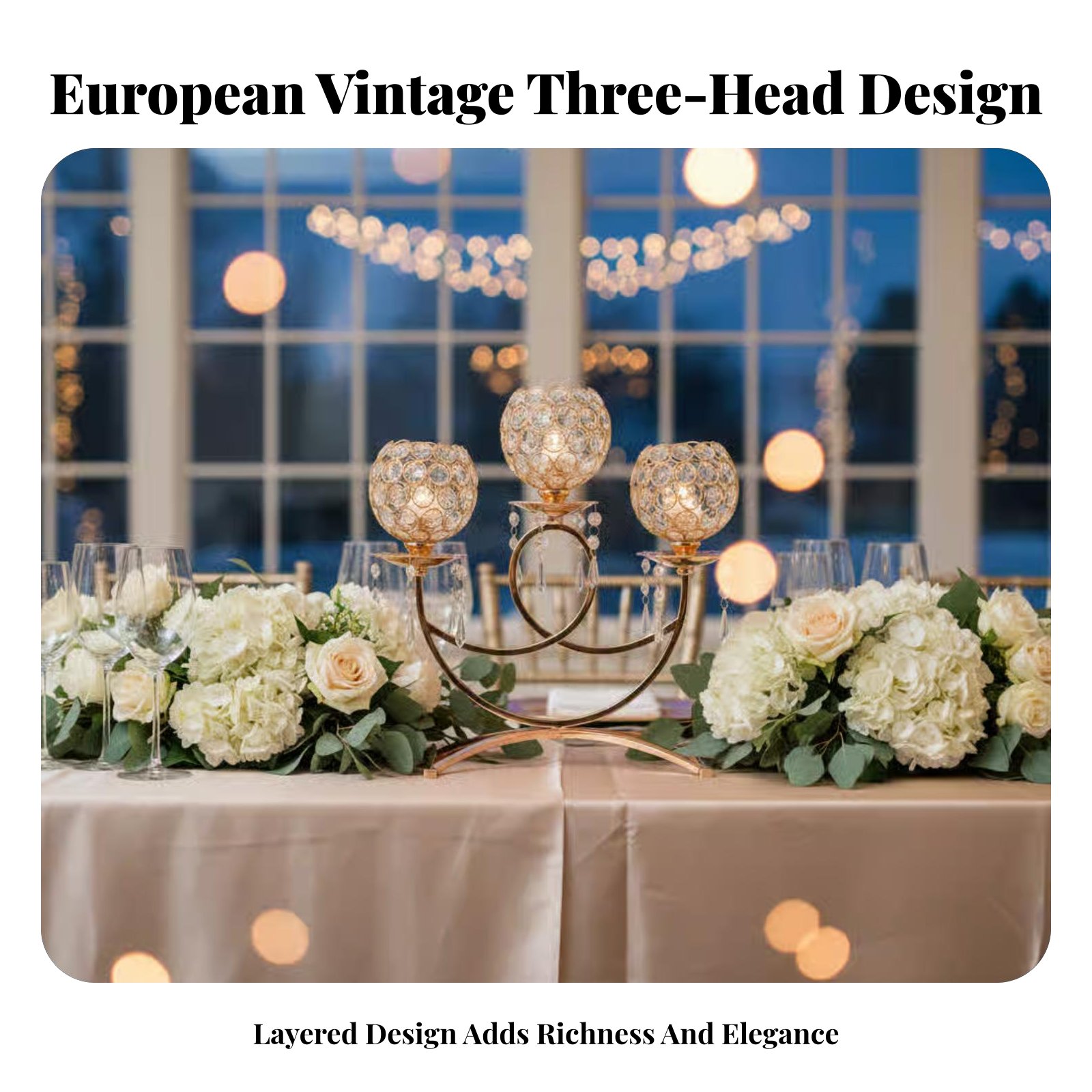 Vintage Metal Candle Holder, E - Crystal Ball Decor recension och pris