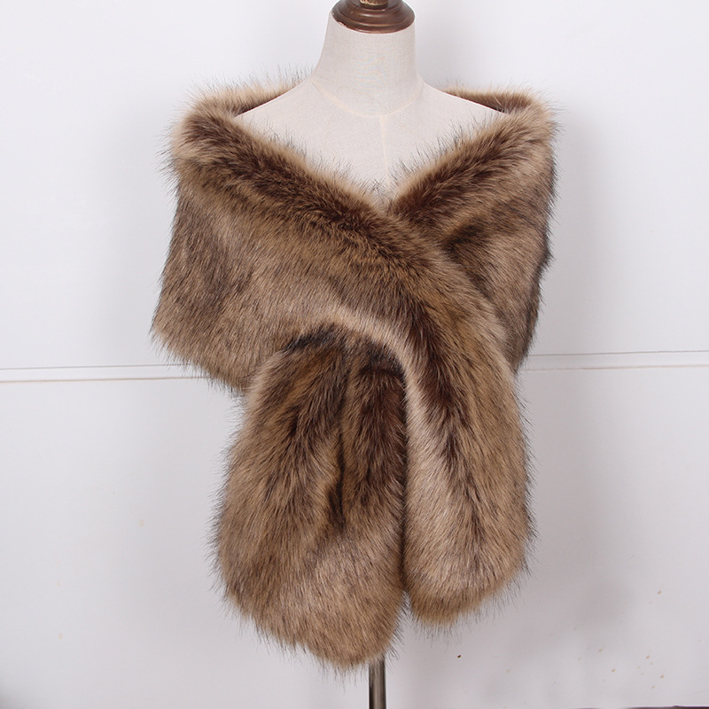 Faux Fox Fur Women Wraps Long  - Luxury Lifestyle recension och pris